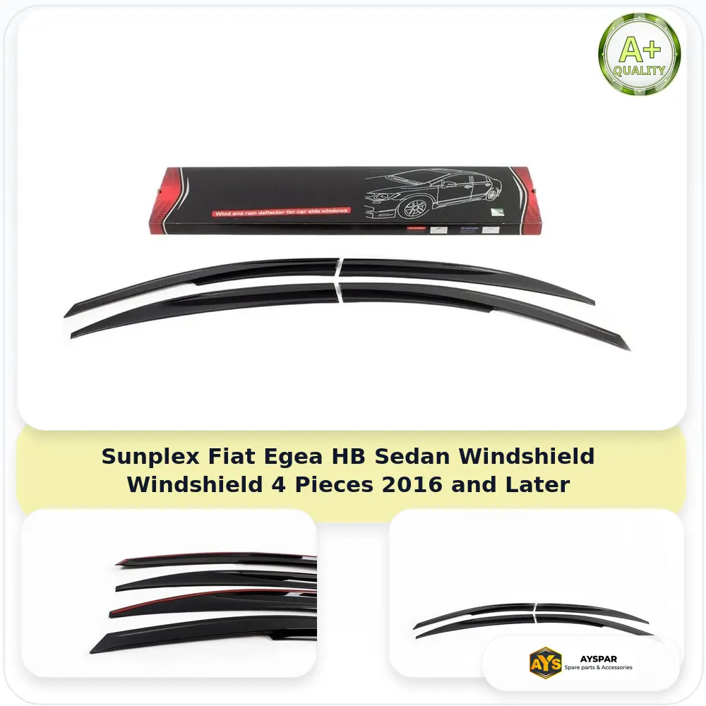 SunPlex Fiat Egea HB/Sedan Window Deflector 4 pieces 2016 and Later