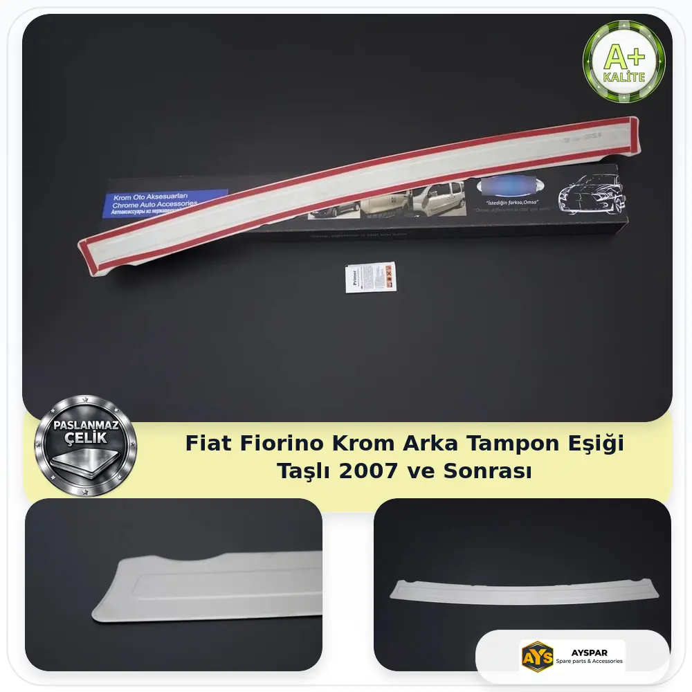 Fiat Fiorino Krom Arka Tampon Eşiği Taşlı 2007 ve Sonrası