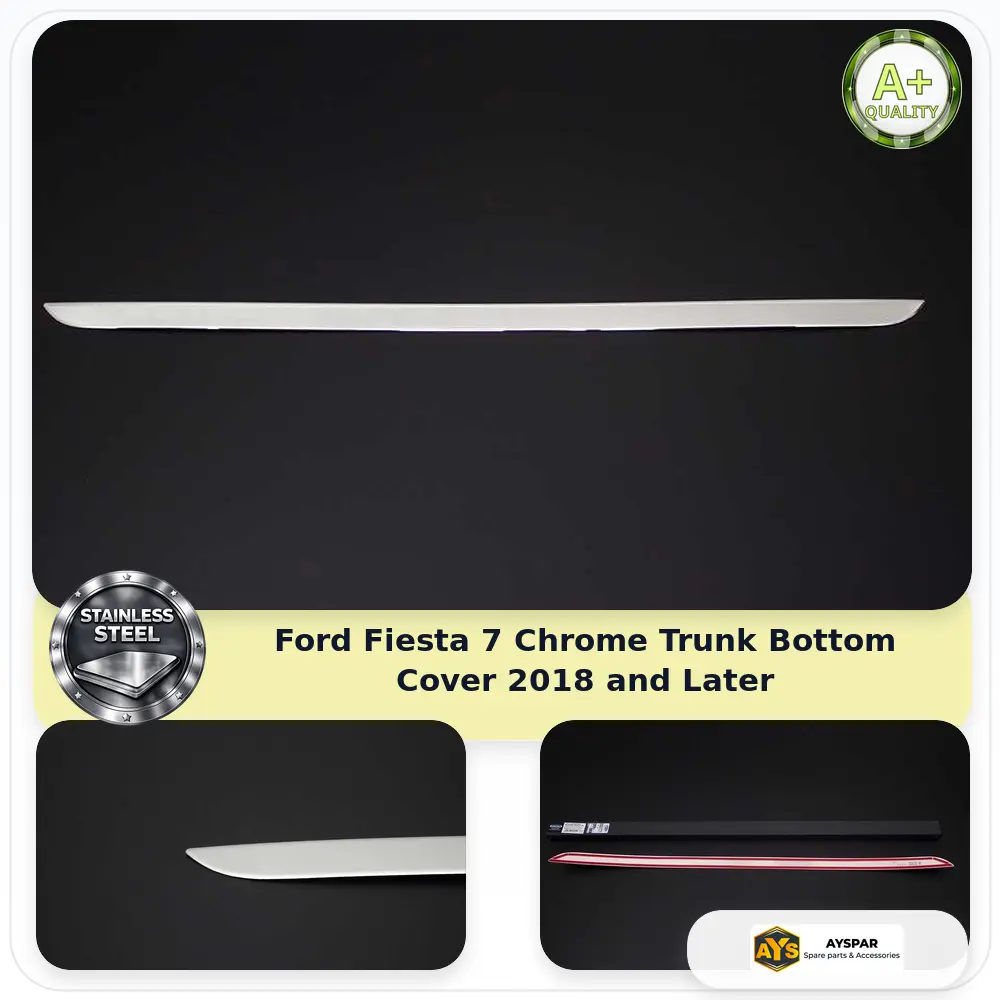 Ford Fiesta 7 Chrome Lower Trunk Trim 2018 and Later